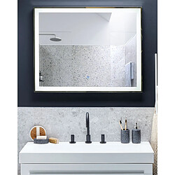 Beliani Miroir LED ARGENS 90 cm Argenté