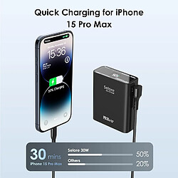 SANAG Batterie Externe, Power Bank 30W Usb C In/Output Charge Rapide Avec Câbles Intégrés, 10000Mah Mini Baterie Externe Chargeur Avec 2 Sorties Pour Smartphones, Tablettes, Ordinateurs Portables Etc