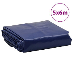 vidaXL Bâche bleu 5x6 m 650 g/m² pas cher