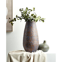 Beliani Vase décoratif BRIVAS fait à la main Céramique 49 cm Marron foncé