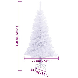 vidaXL Arbre de Noël artificiel avec support 150 cm 380 branches pas cher