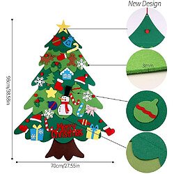 Acheter Universal Arbre de Noël en feutre DIY avec lumière LED, décoration murale de Noël