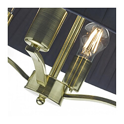 Luminaire Center Suspension Cristin laiton satiné et bleu satiné 4 ampoules