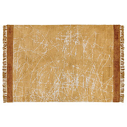 Beliani Tapis en viscose orange 160 x 230 cm HANLI