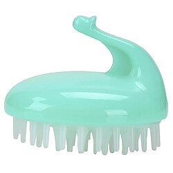 Silicone Shampooing Cuir Chevelu Douche Brosse Corps Lavage Cheveux Massage Masseur Vert pas cher