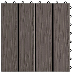 Acheter vidaXL Carreau de terrasse en relief 11 pcs WPC 30x30 cm 1 m² Marron