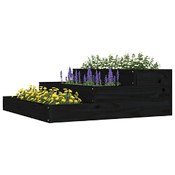 Avis Maison Chic Jardinière,Bac à fleurs - pot de fleur Noir 78x78x27 cm Bois massif de pin -GKD35502