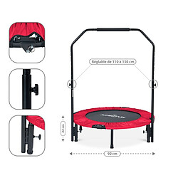 Mini Trampoline Fitness Jump4fun Pliable Double-Bar - Ø92cm