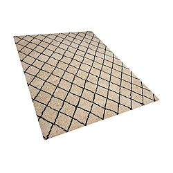 Beliani Tapis beige et noir 160 x 230 cm MIDYAT