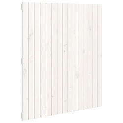 vidaXL Tête de lit murale Blanc 95,5x3x110 cm Bois massif de pin