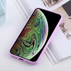 Wewoo Coque TPU antichoc en silicone liquide de couleur solide pour iPhone XS / X (violet)