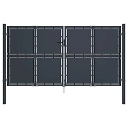 vidaXL Portail de jardin Acier 300 x 200 cm Anthracite