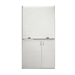 Acheter Brandybest Cuisine compacte blanche 105cm avec volet roulant évier à droite