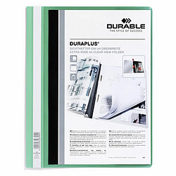 Dossier Durable Fástener Duraplus Transparent Vert A4 (25 Unités)