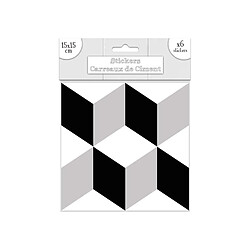 Sudtrading 6 Stickers carreaux de ciment - 15 x 15 cm