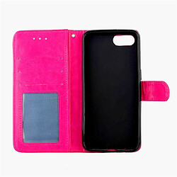 Avis Wewoo Housse Coque Pour OPPO Realme C2 Étui en cuir à rabat horizontal avec texture Crazy Horse porte-cartes et porte-cartesportefeuille et cadre photo Magenta