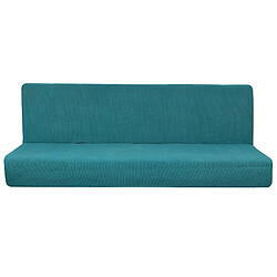 Couverture de sofa sans bras antidérapante pleine housse de canapé-lit pliant bleu S