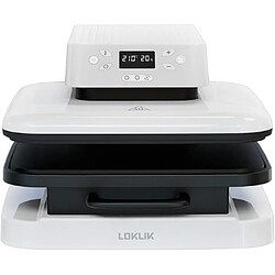 Avis LOKLiK Auto Heat Press Blanc Presse Chauffante Compacte Thermocollante Impression Textile