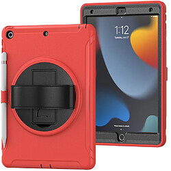 Coque en TPU antichoc avec béquille rouge pour votre iPad 10.2 (2021)/(2020)/(2019)