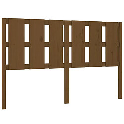 vidaXL Tête de lit Marron miel 155,5x4x100 cm Bois massif de pin