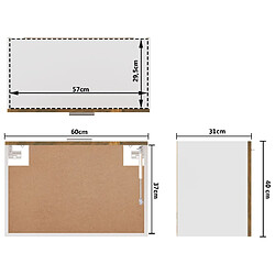 vidaXL Armoire suspendue Chêne fumé 60x31x40 cm Bois d'ingénierie pas cher