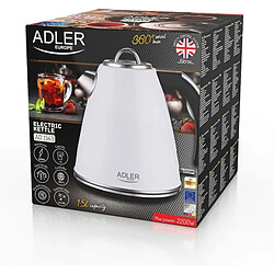 Bouilloire Adler AD 1341 Blanc Acier inoxydable 2200 W 1,5 L