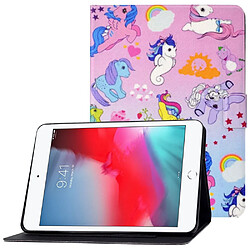 Etui en PU magnétique avec support et porte-cartes pour votre iPad Mini 1/2/3/4/mini (2019) 7.9 pouces - Hippocampe