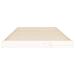 Acheter vidaXL Cadre de lit sans matelas blanc 90x200 cm bois de pin massif