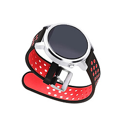 Bracelet en silicone deux tons noir rouge pour votre Xiaomi Huami Amazfit Stratos 2/2s