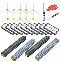 Kit D'accessoires de remplacement Pour Irobot Roomba 800 Série 850 860 861 866 870 880 890 900 Série 960 980,10 Filtre 10 Brosse Latérale, 2