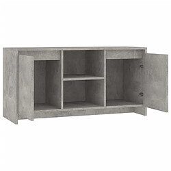 Acheter vidaXL Meuble TV Gris béton 102x37,5x52,5 cm Bois d'ingénierie