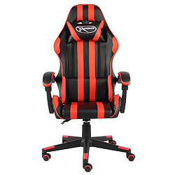 vidaXL Fauteuil de jeux vidéo Noir et rouge Similicuir