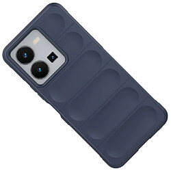 Htdmobiles Coque pour Vivo Y22 / Y22s / Y35 - housse etui silicone gel fine + film ecran - BLEU FONCE