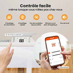 EMKE Radiateur électrique fixe 2000W avec écran LCD, minuterie hebdomadaire, application de la télécommande, Radiateur sur pied ou mural Anthracite pas cher