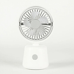 (Blanc) Ventilateur de Bureau Petit Chargement Usb Ventilateur Portable à Cinq Pales De Refroidissement Par Brise Puissant