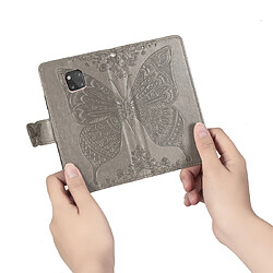 Wewoo Housse Coque Étui en cuir à rabat horizontal Butterfly Love Flowers pour Huawei Mate 20 Proavec support et emplacements de cartes et porte-monnaie Gris