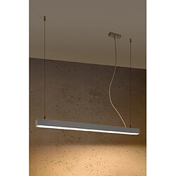 Luminaire Center Plafonnier LED intégré Pinne Acier blanc 1 ampoule 150cm