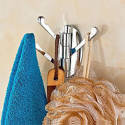 Acheter Universal Salle de bains de qualité 3 Robes Crochets Manteaux Porte-serviettes en alliage de zinc pivotant Crochets Porte-serviettes Cuisine Salle de bains Organisation Porte-serviettes(Argent)