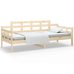 vidaXL Lit de jour sans matelas bois de pin massif 90x200 cm