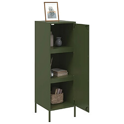 Acheter vidaXL Buffet vert olive 36x39x113 cm acier