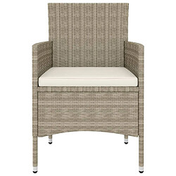 Acheter Maison Chic Jeu de 4 chaise,fauteil et tabouret de jardin 4 pcs Résine tressée Beige -GKD92139