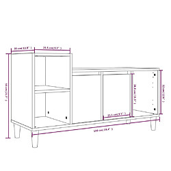 vidaXL Meuble TV Gris béton 100x35x55 cm Bois d'ingénierie pas cher