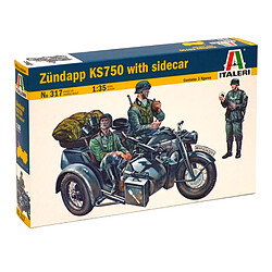 Italeri Maquette véhicule militaire avec figurines : Zündapp KS750 et Sidecar