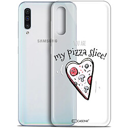 Caseink Coque Pour Samsung Galaxy A50 (6.4 ) [Gel HD Collection Love Saint Valentin Design My Pizza Slice - Souple - Ultra Fin - Imprimé en France]