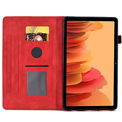 Etui en PU avec support et porte-cartes pour votre Samsung Galaxy Tab A7 10.4 (2020) T500 - rouge