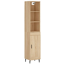 vidaXL Buffet haut Chêne sonoma 34,5x34x180 cm Bois d'ingénierie