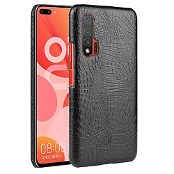 Wewoo Coque Pour Huawei Nova 6 5G Antichoc Crocodile Texture PC + PU Case Noir