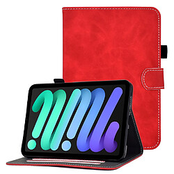 Etui en PU + TPU avec porte-cartes et support rouge pour votre Apple iPad mini (2021)