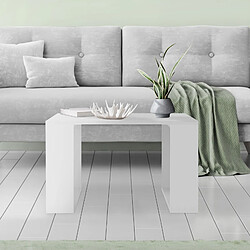 Table basse 65x65x40 cm Blanc ML-Design