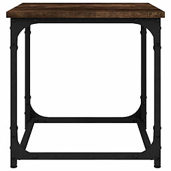 Maison Chic Table d'appoint | Table Basse Chêne fumé 40x40x40 cm Bois d'ingénierie -GKD91674 pas cher